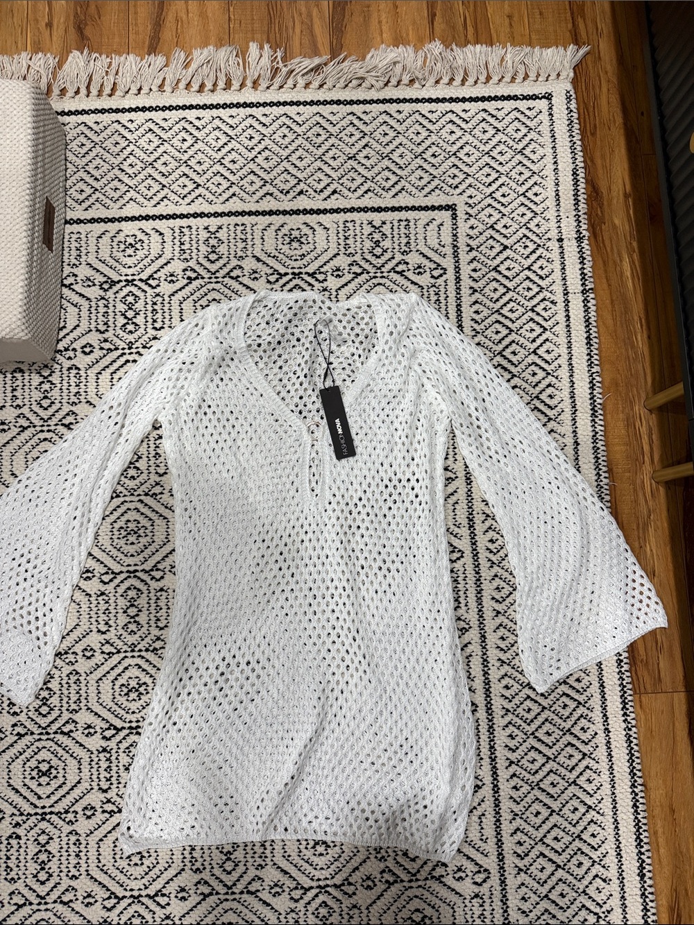 Fashion Nova White Crochet Cover-Up